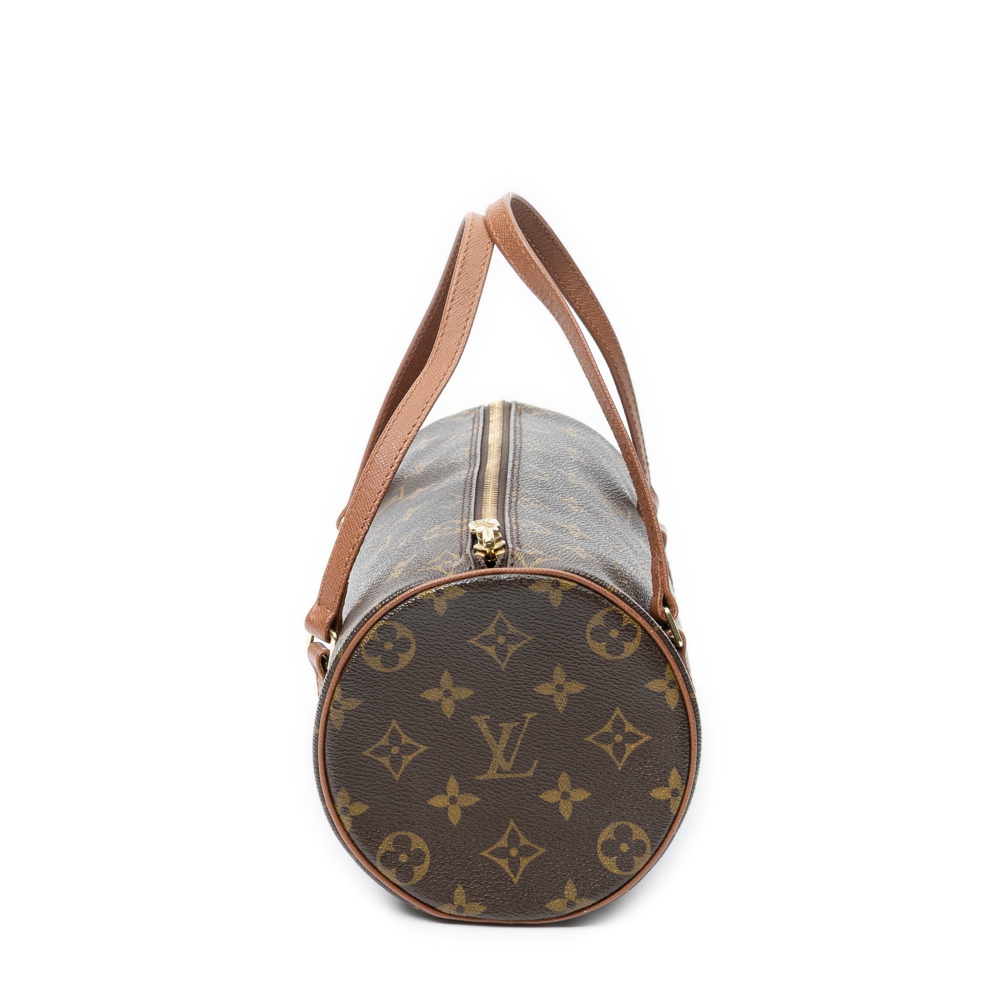 Handbag Papillon 26 Brown Monogram Canvas