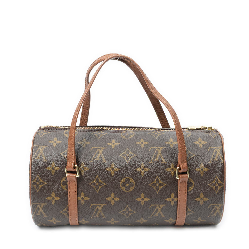 Handbag Papillon 26 Brown Monogram Canvas