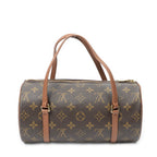 Handbag Papillon 26 Brown Monogram Canvas