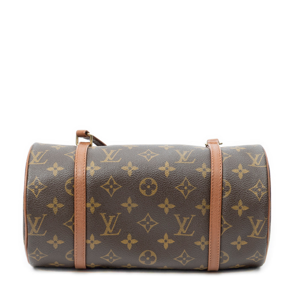 Handbag Papillon 26 Brown Monogram Canvas