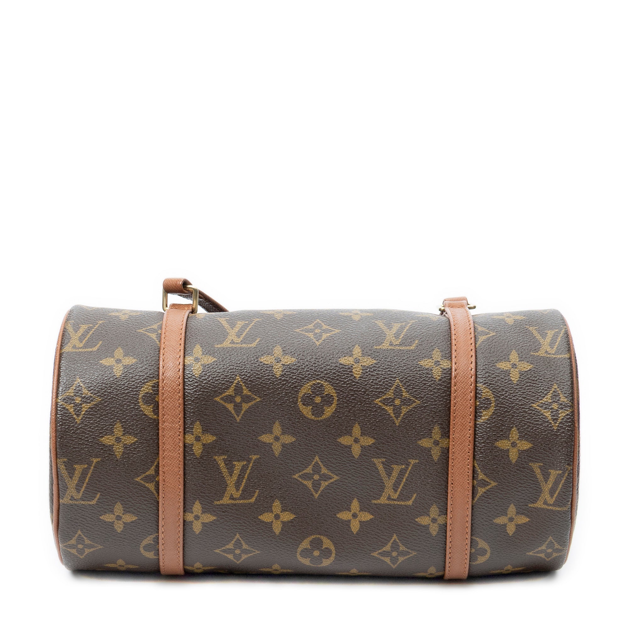 Handbag Papillon 26 Brown Monogram Canvas