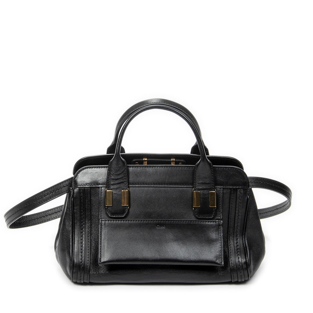 Shoulder Bag Small Alice Black Calfskin Leather