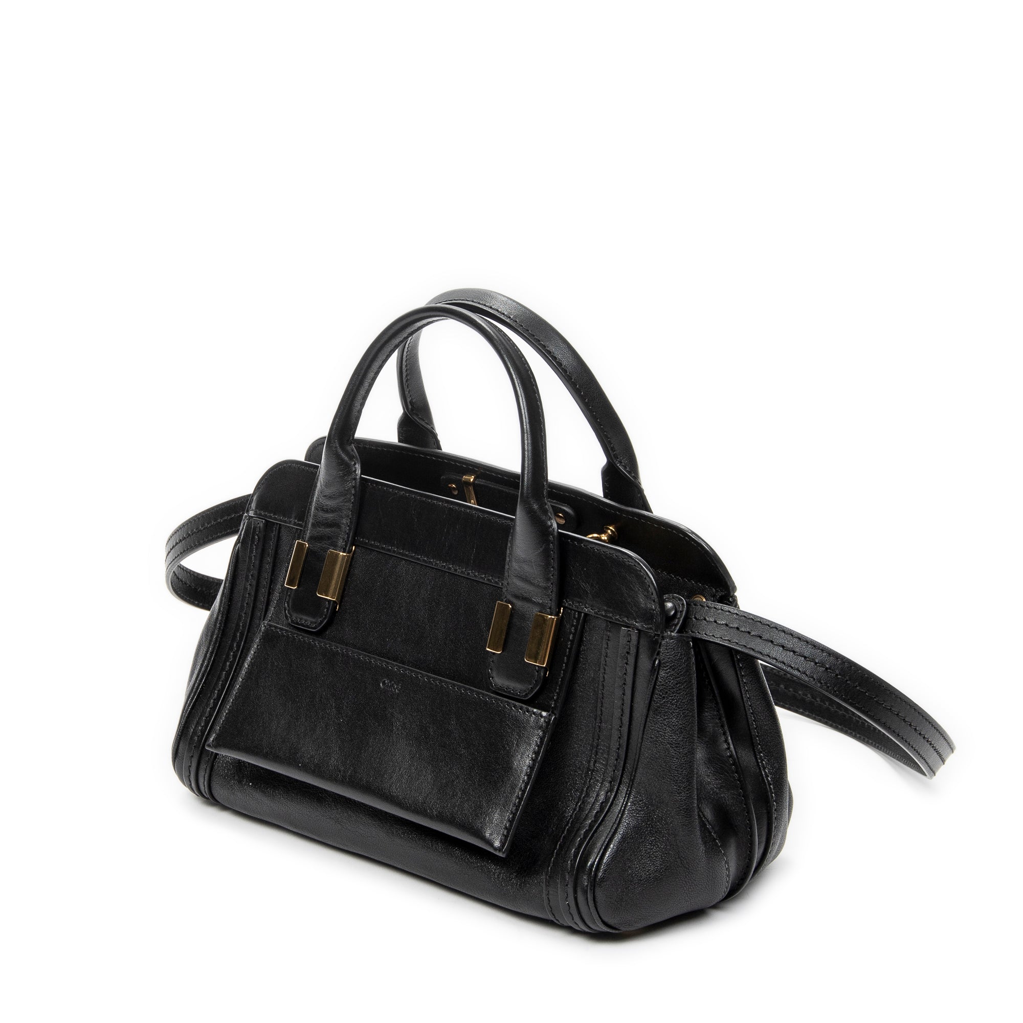 Shoulder Bag Small Alice Black Calfskin Leather