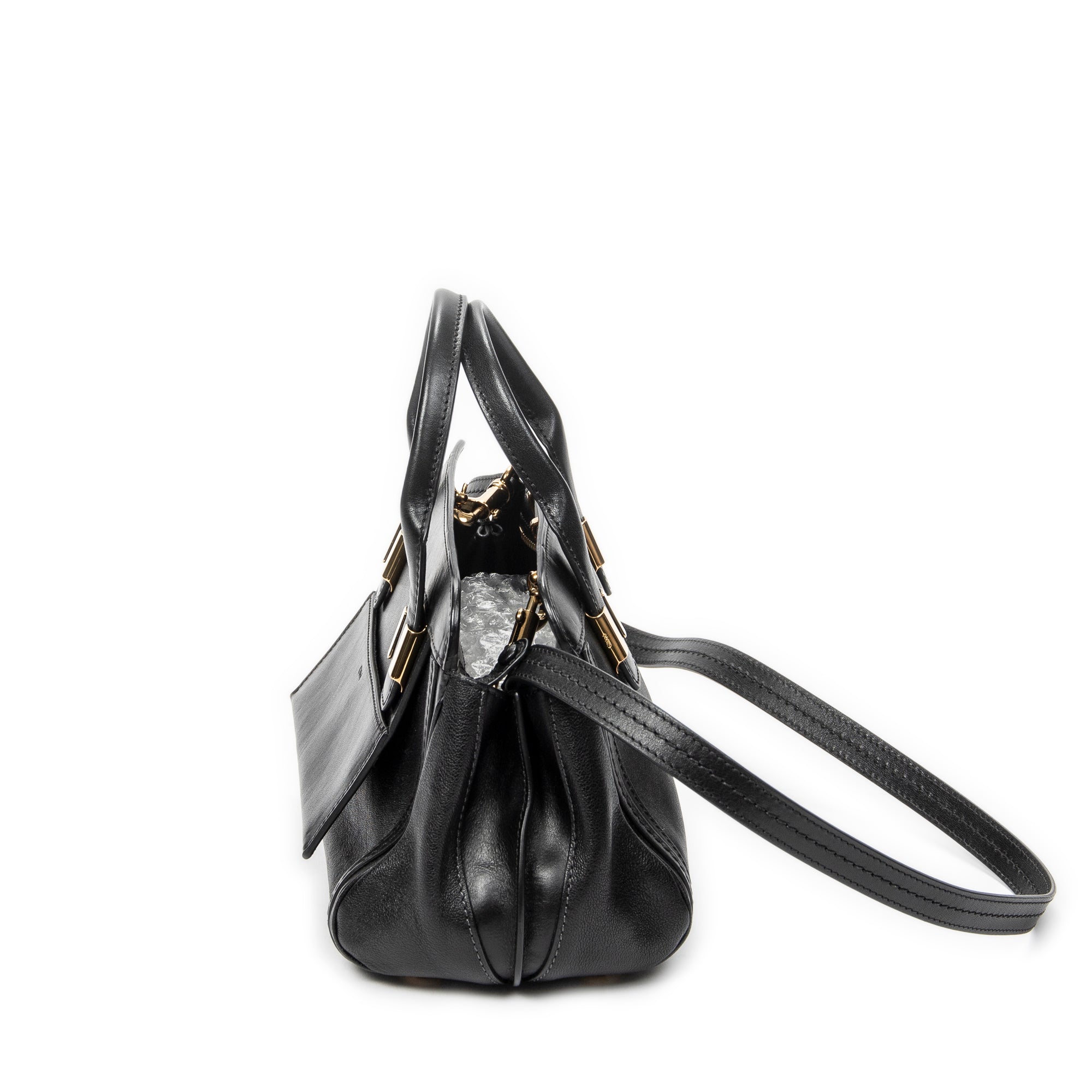Shoulder Bag Small Alice Black Calfskin Leather