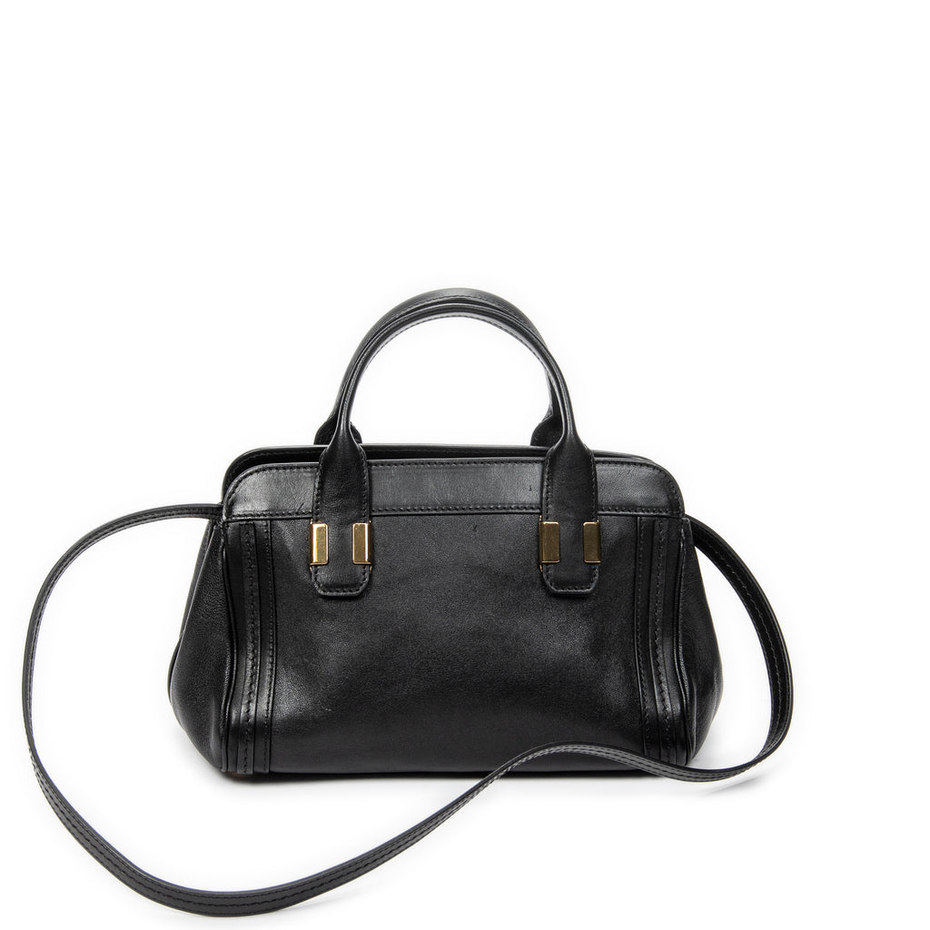 Shoulder Bag Small Alice Black Calfskin Leather