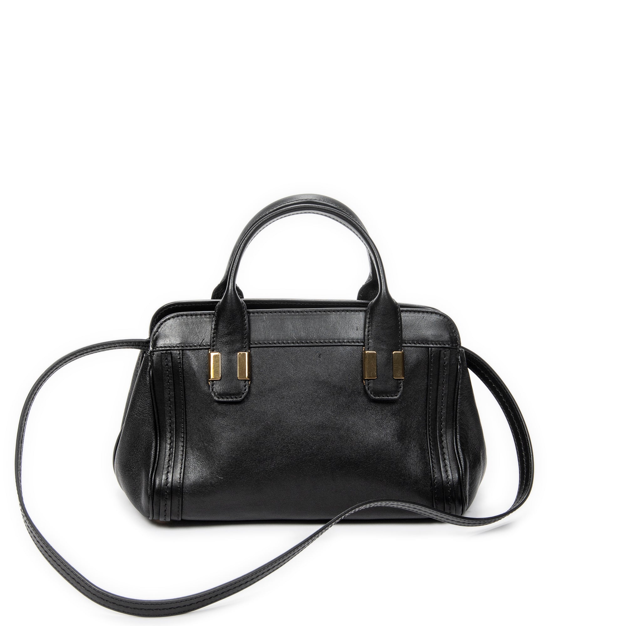 Shoulder Bag Small Alice Black Calfskin Leather