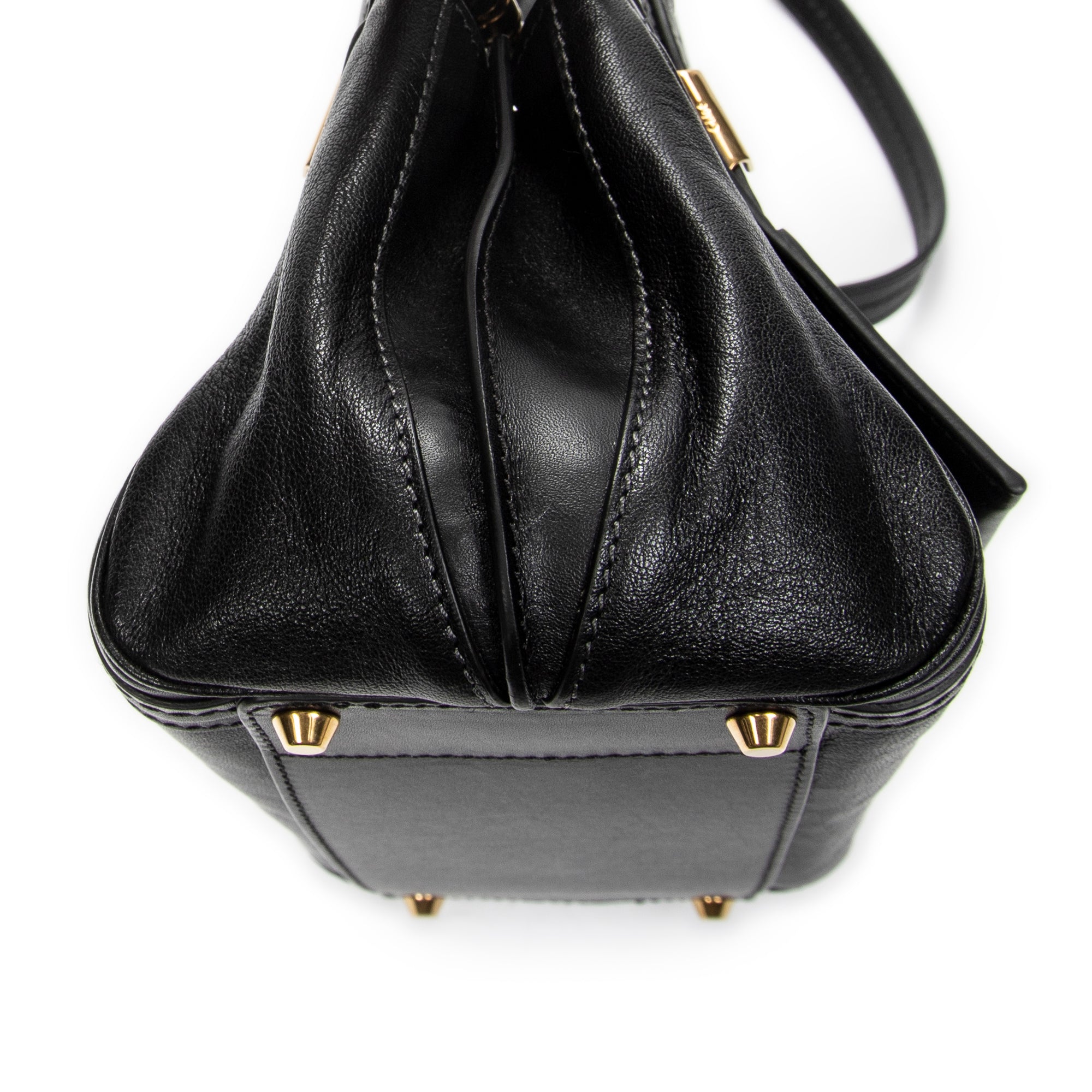 Shoulder Bag Small Alice Black Calfskin Leather