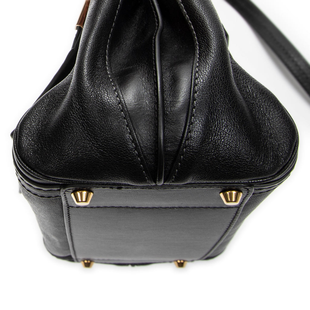 Shoulder Bag Small Alice Black Calfskin Leather