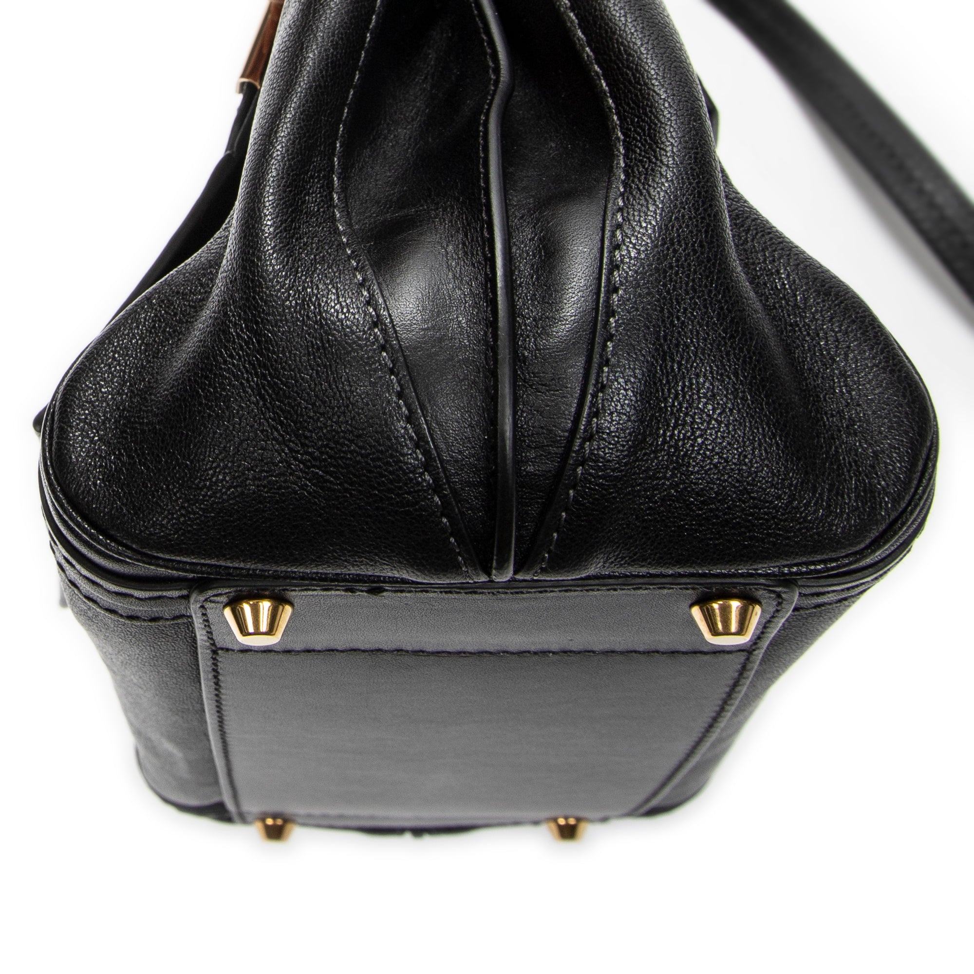 Shoulder Bag Small Alice Black Calfskin Leather