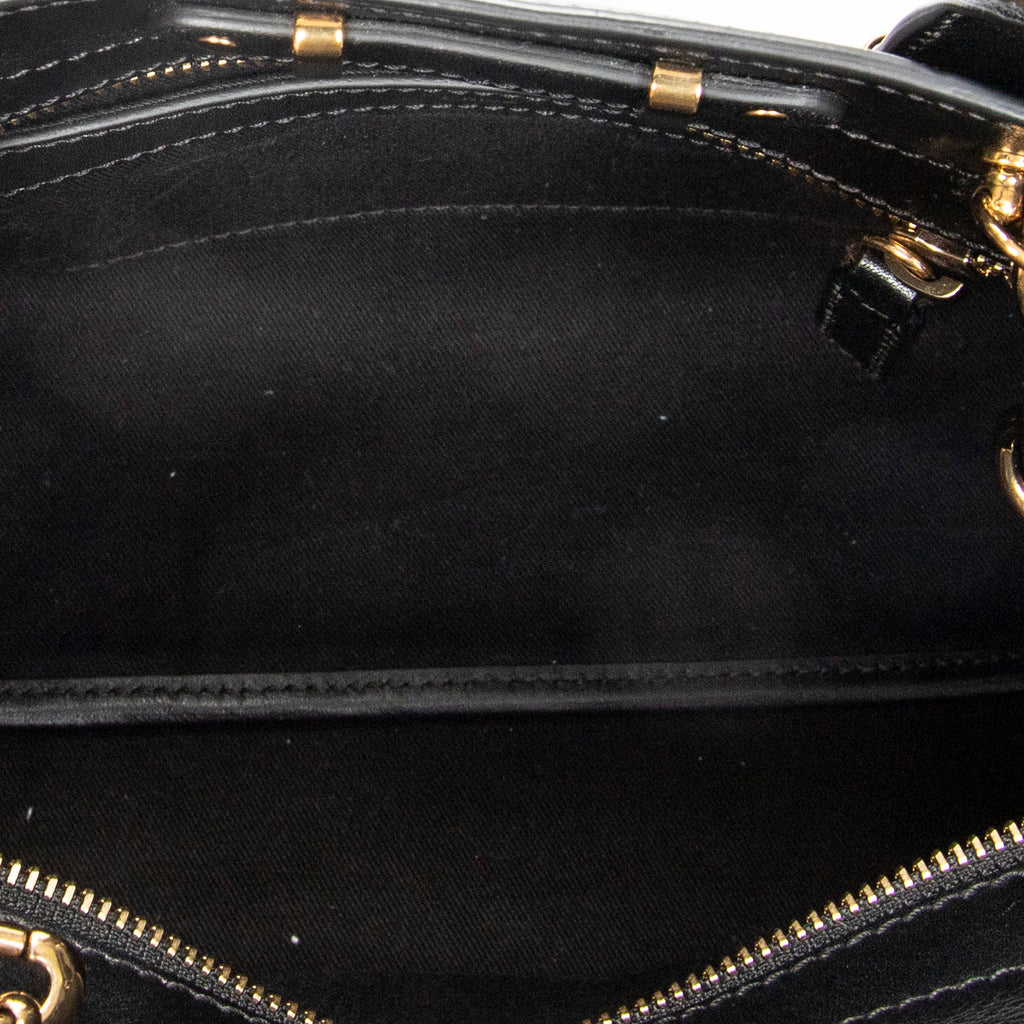 Shoulder Bag Small Alice Black Calfskin Leather