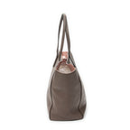 Shoulder Bag Medium Swing Tote Taupe Grained Calfskin Leather