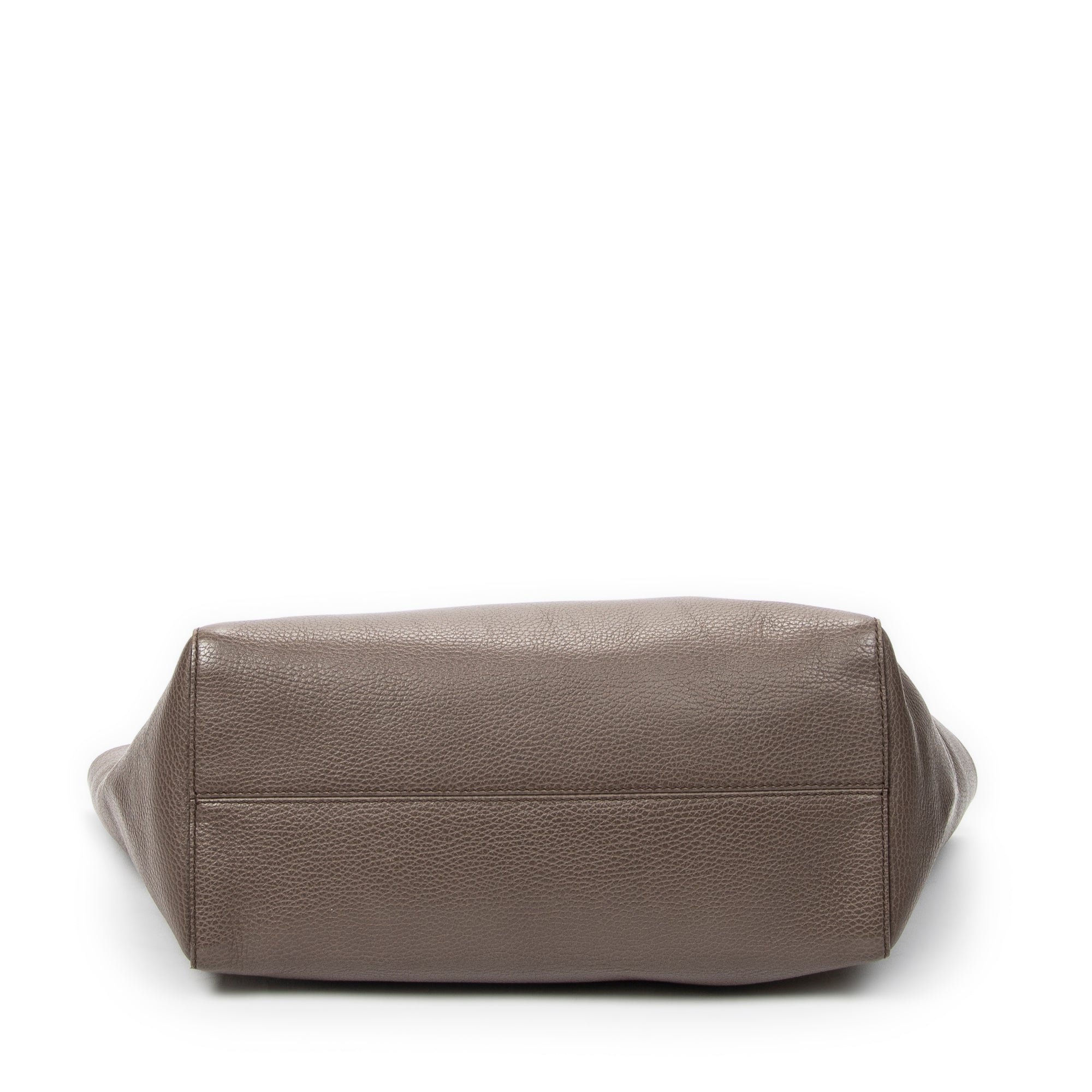 Shoulder Bag Medium Swing Tote Taupe Grained Calfskin Leather