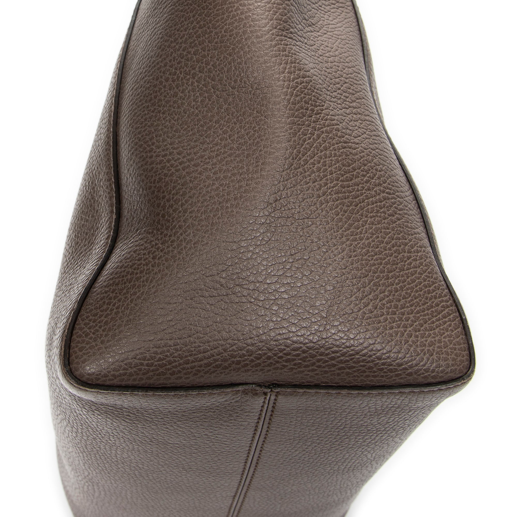 Shoulder Bag Medium Swing Tote Taupe Grained Calfskin Leather