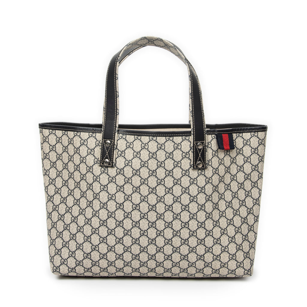 Shoulder Bag Web Shopping Tote Beige Supreme Coated Canvas