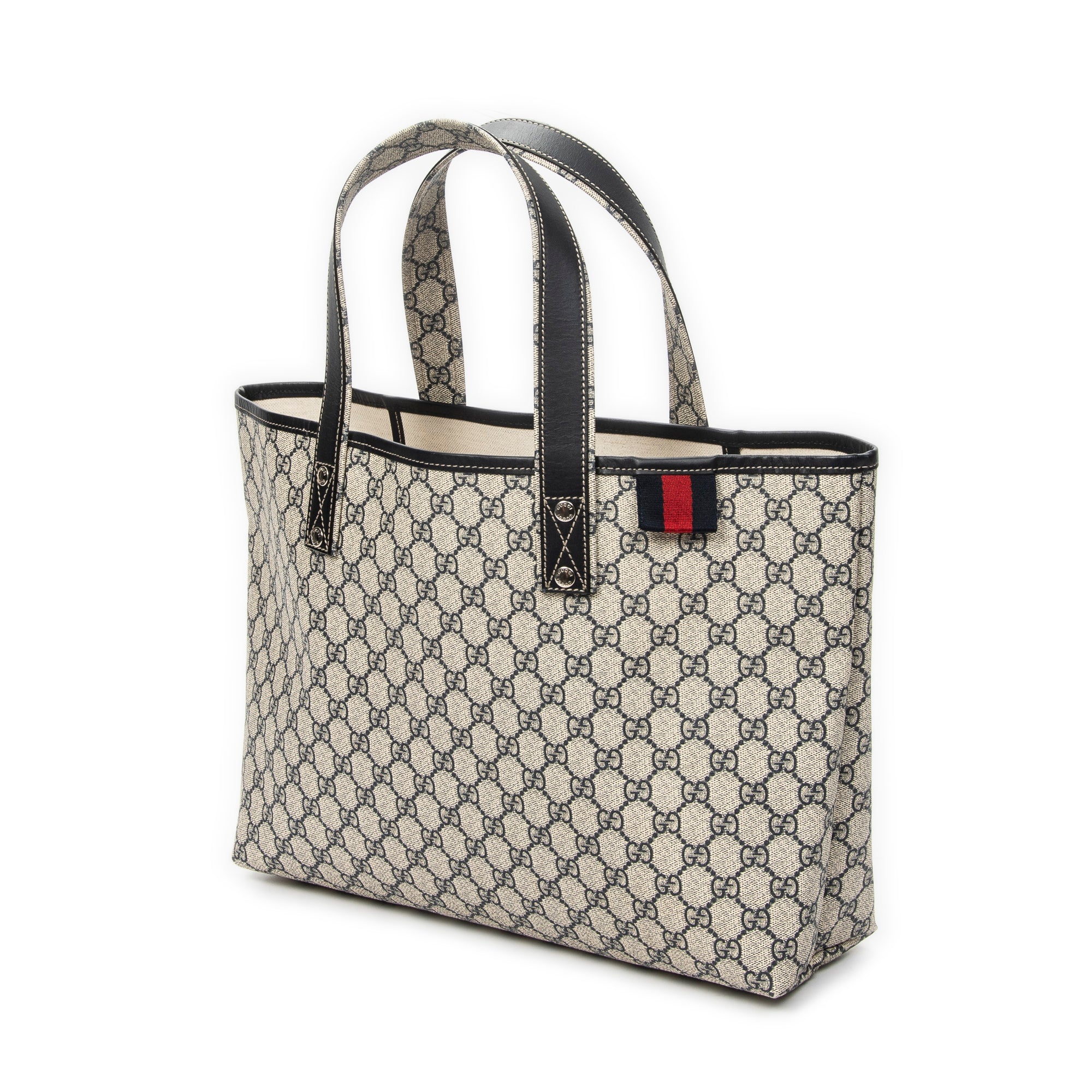 Shoulder Bag Web Shopping Tote Beige Supreme Coated Canvas