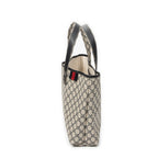 Shoulder Bag Web Shopping Tote Beige Supreme Coated Canvas
