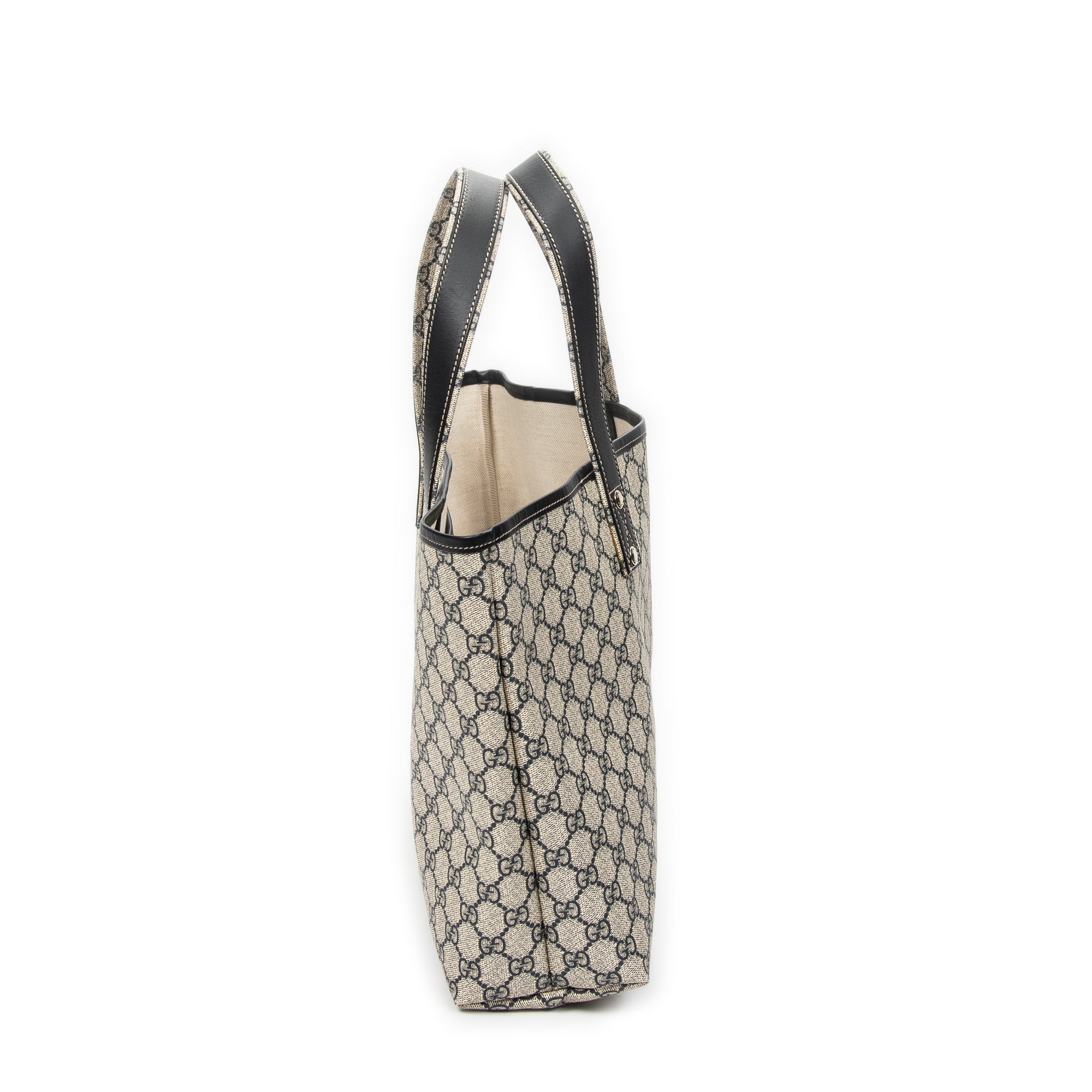 Shoulder Bag Web Shopping Tote Beige Supreme Coated Canvas