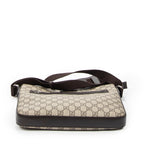 Shoulder Bag Square Front Zip Messenger Beige Supreme Coated Canvas