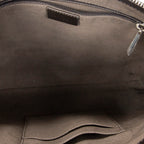 Shoulder Bag Square Front Zip Messenger Beige Supreme Coated Canvas