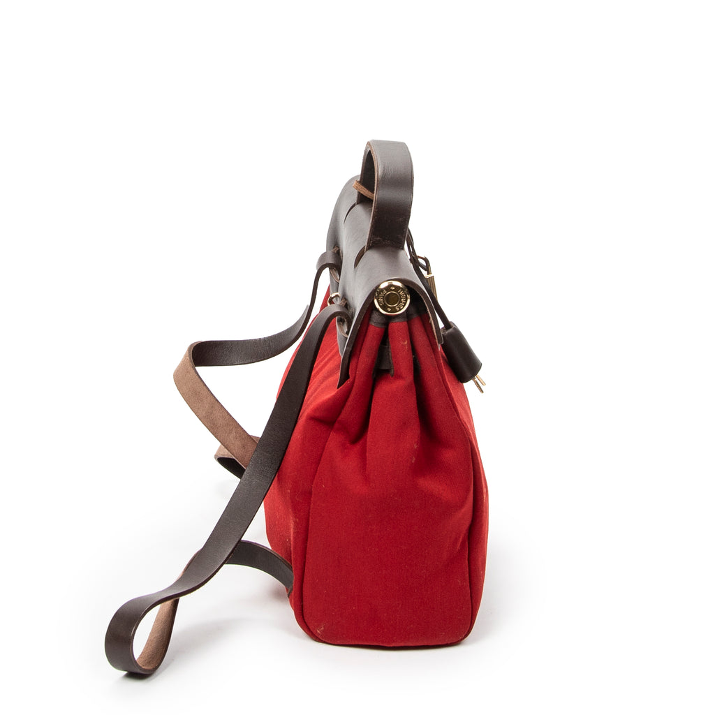 Backpack Herbag A Dos PM Red Toile Officier Canvas