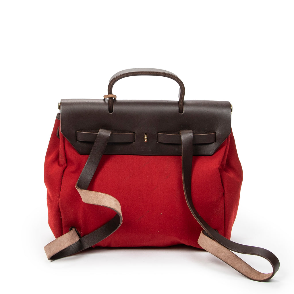 Backpack Herbag A Dos PM Red Toile Officier Canvas