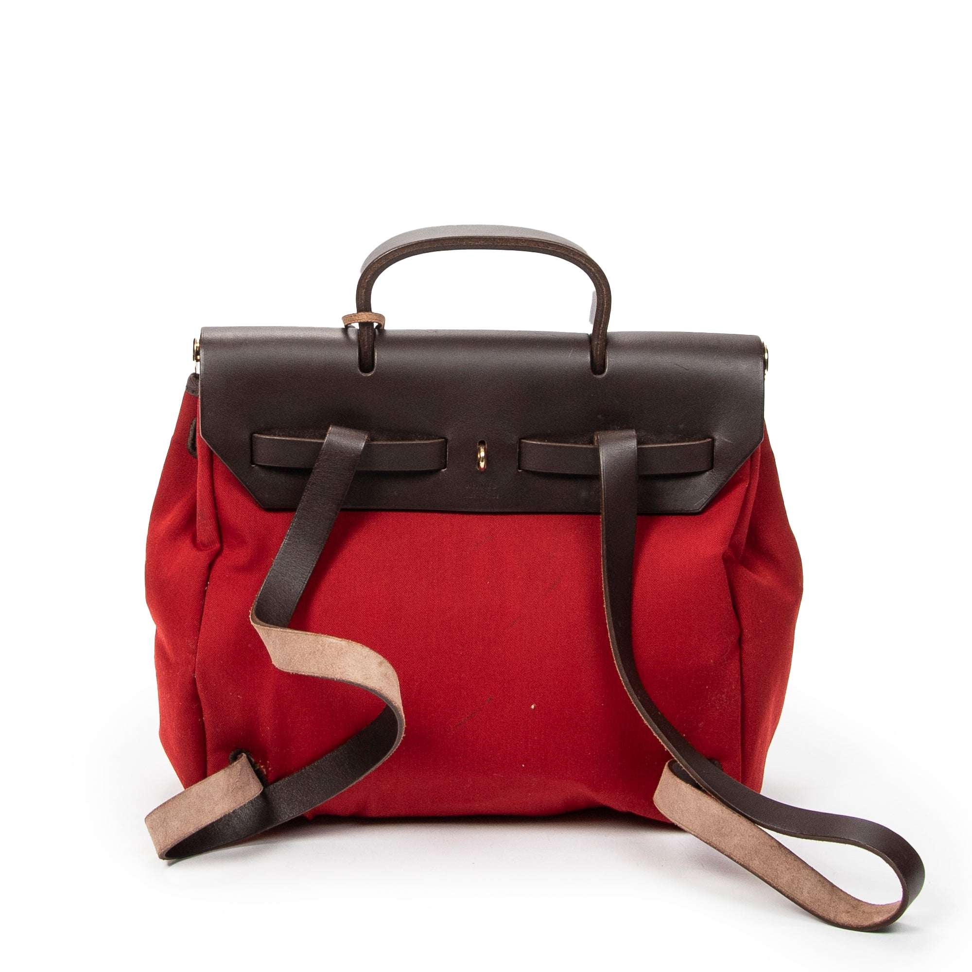 Backpack Herbag A Dos PM Red Toile Officier Canvas