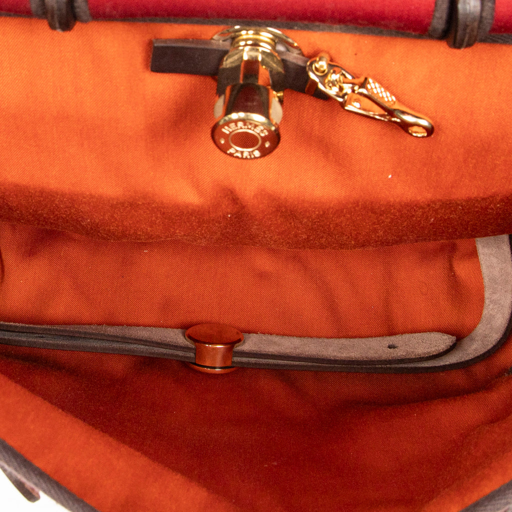 Backpack Herbag A Dos PM Red Toile Officier Canvas
