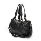 Shoulder Bag Fiesta Satchel Black Calfskin Leather