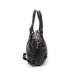 Shoulder Bag Fiesta Satchel Black Calfskin Leather