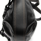 Shoulder Bag Fiesta Satchel Black Calfskin Leather
