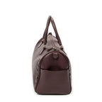 Handbag Diamond Cut Boston Burgundy Grained Calfskin Leather
