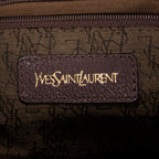 Handbag Diamond Cut Boston Burgundy Grained Calfskin Leather