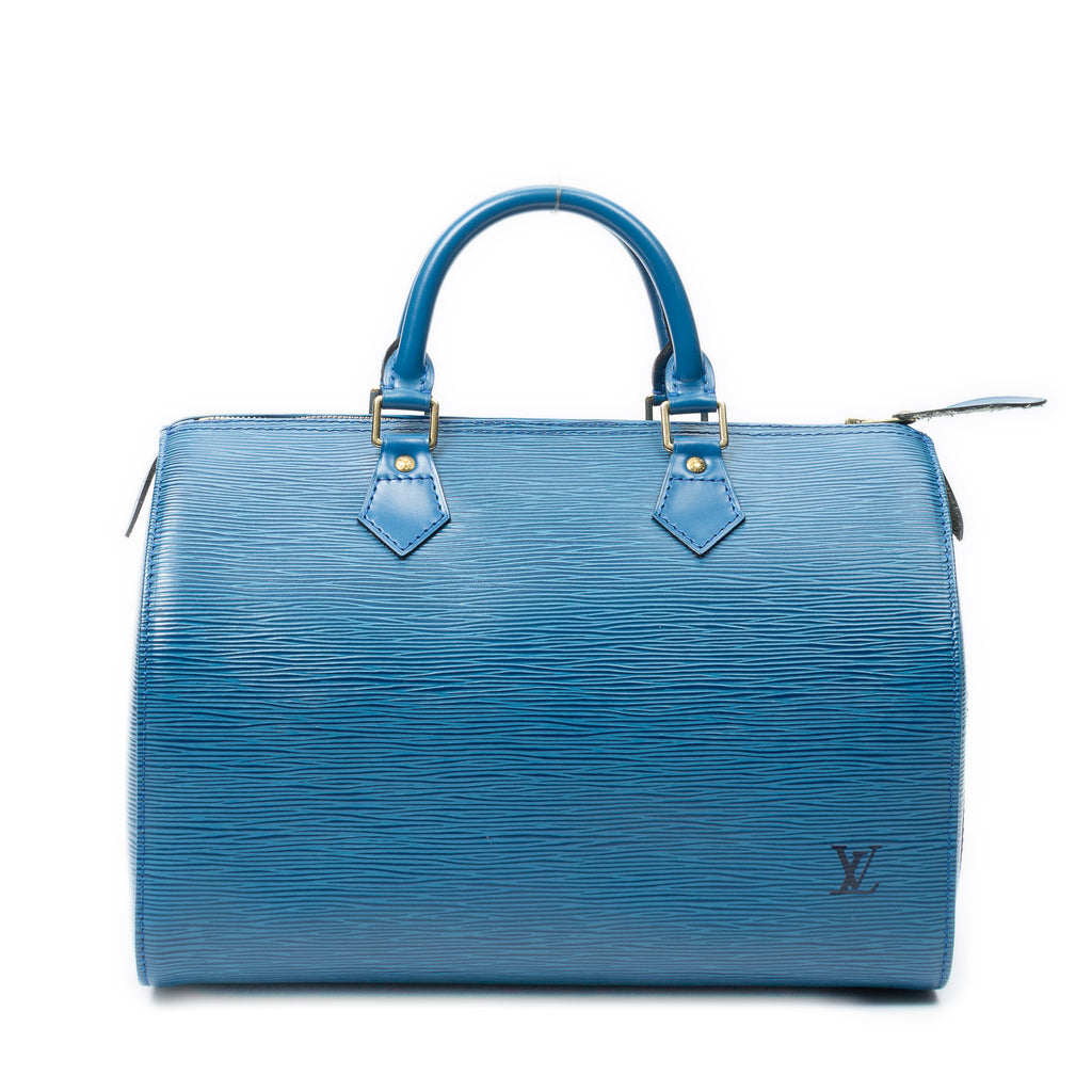 Handbag Speedy 30 Blue Epi