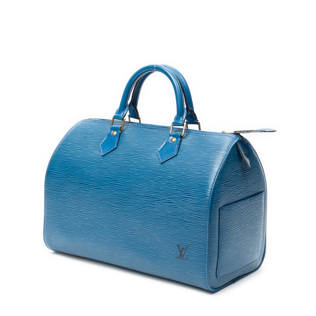 Handbag Speedy 30 Blue Epi