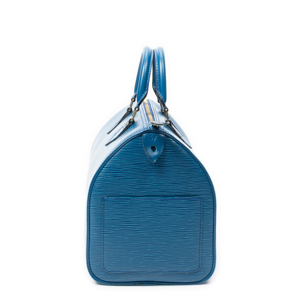 Handbag Speedy 30 Blue Epi