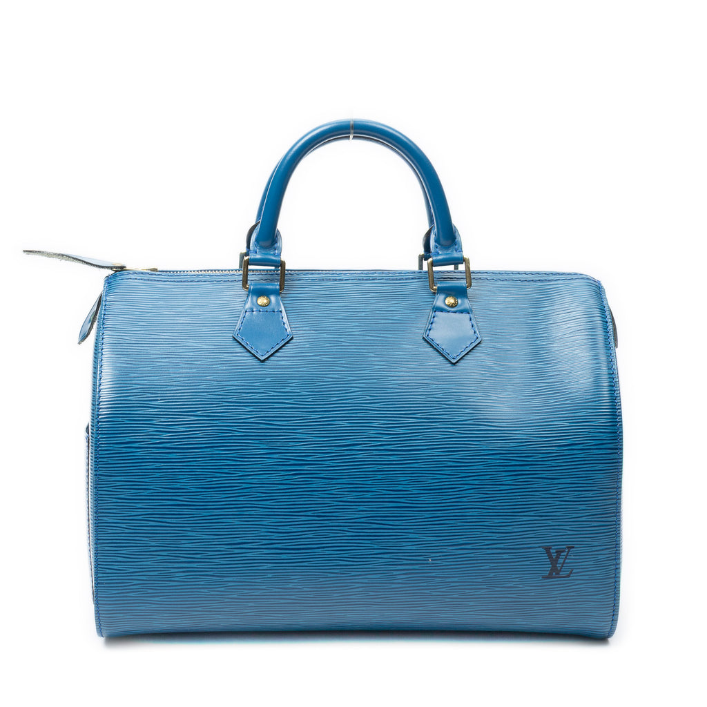 Handbag Speedy 30 Blue Epi