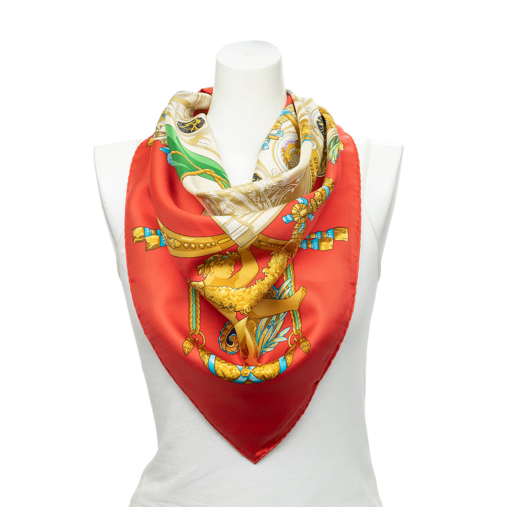 Scarf Scarf Red 100% Twill Silk