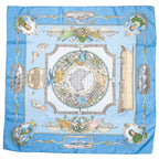 Scarf Scarf Light Blue 100% Jacquard Silk