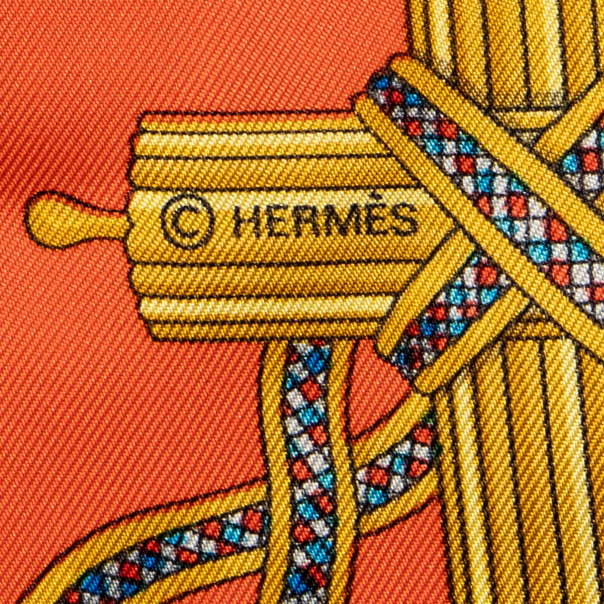 Scarf Scarf Orange 100% Twill Silk