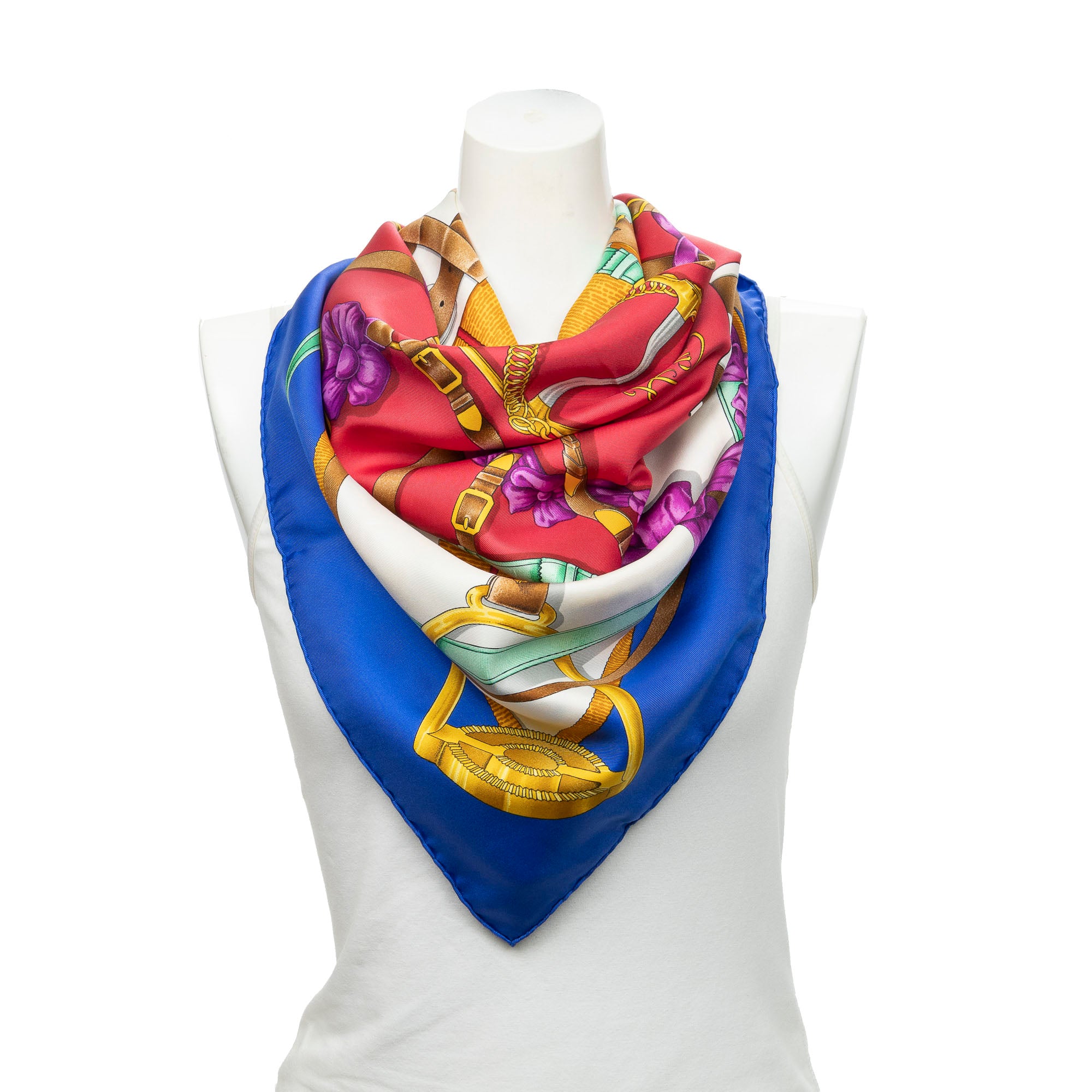 Scarf Scarf Blue 100% Twill Silk