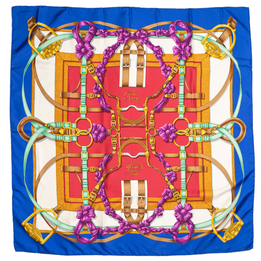 Scarf Scarf Blue 100% Twill Silk