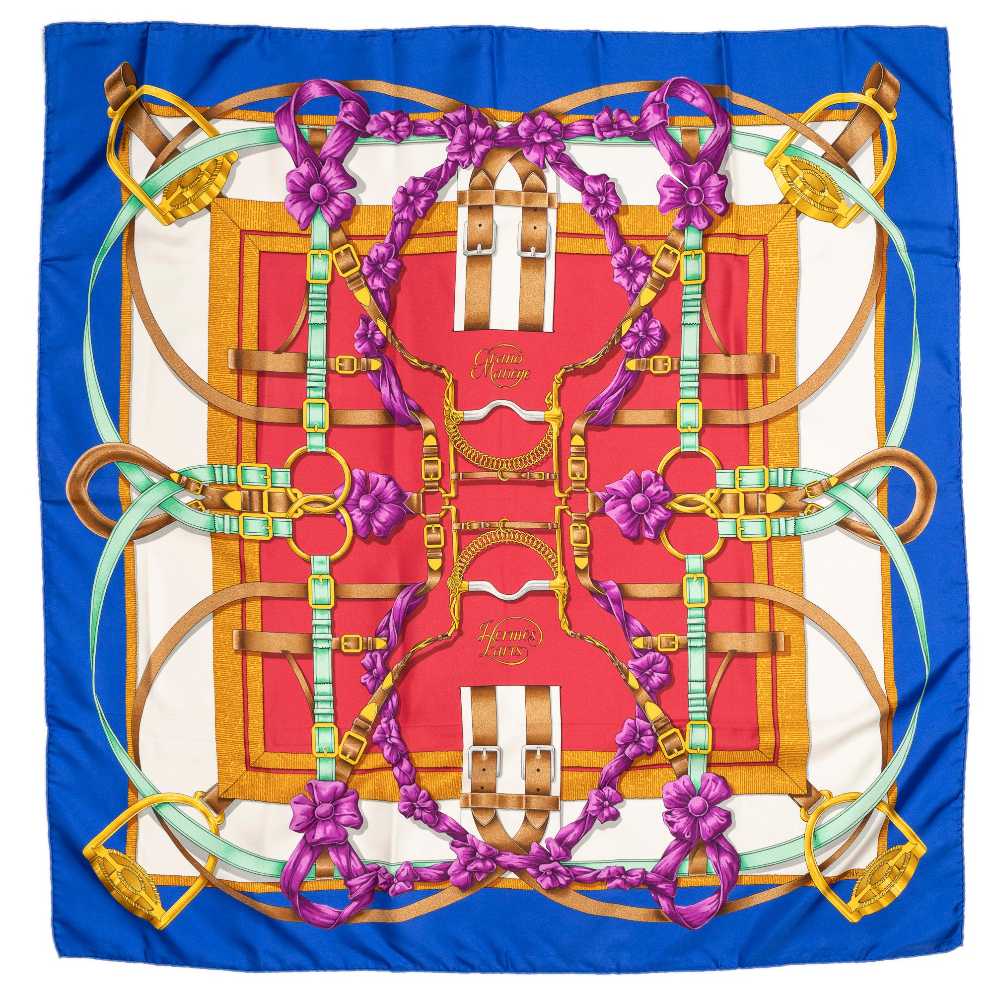 Scarf Scarf Blue 100% Twill Silk