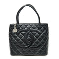 Shoulder Bag Timeless Medallion Tote Black Quilted Caviar Leather