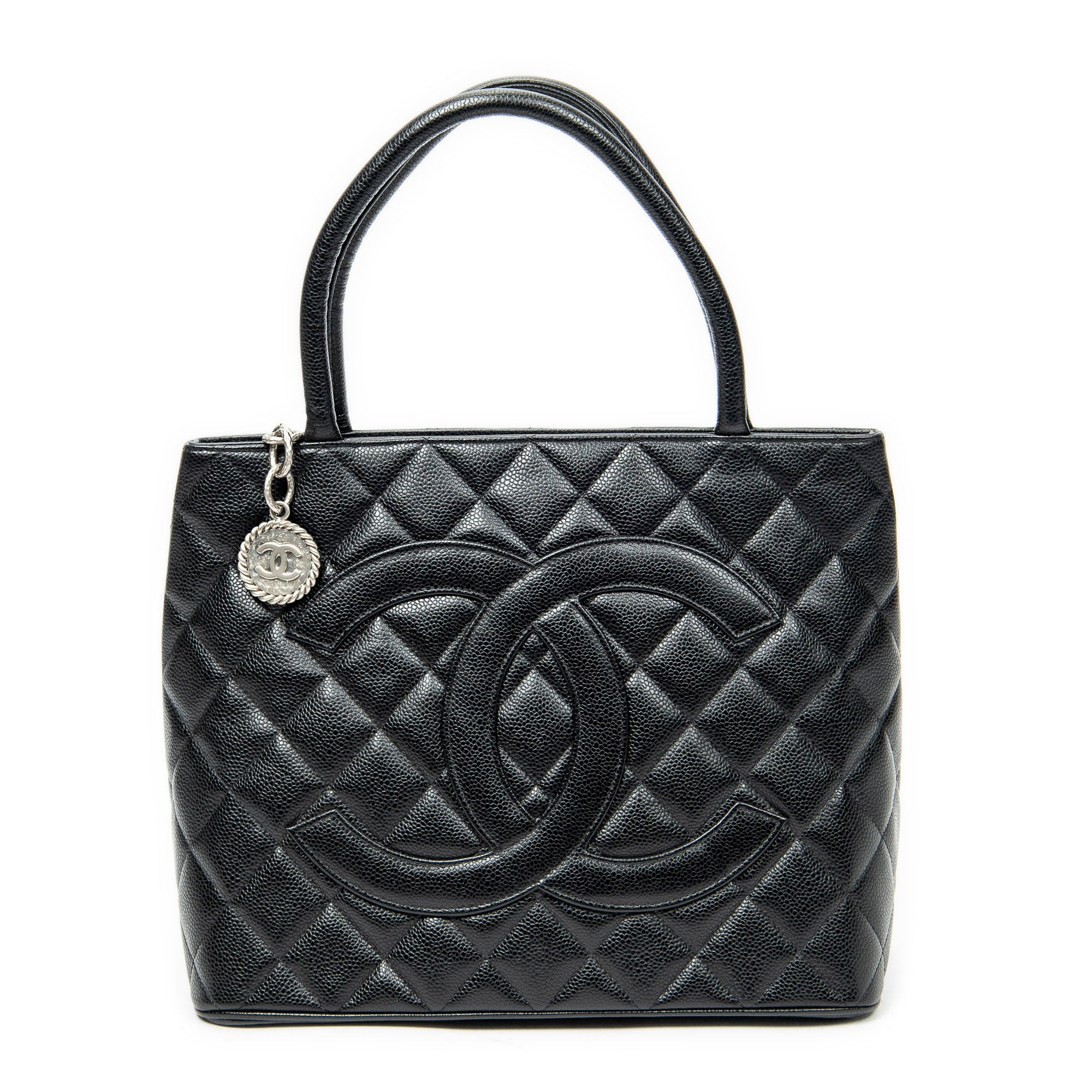Shoulder Bag Timeless Medallion Tote Black Quilted Caviar Leather
