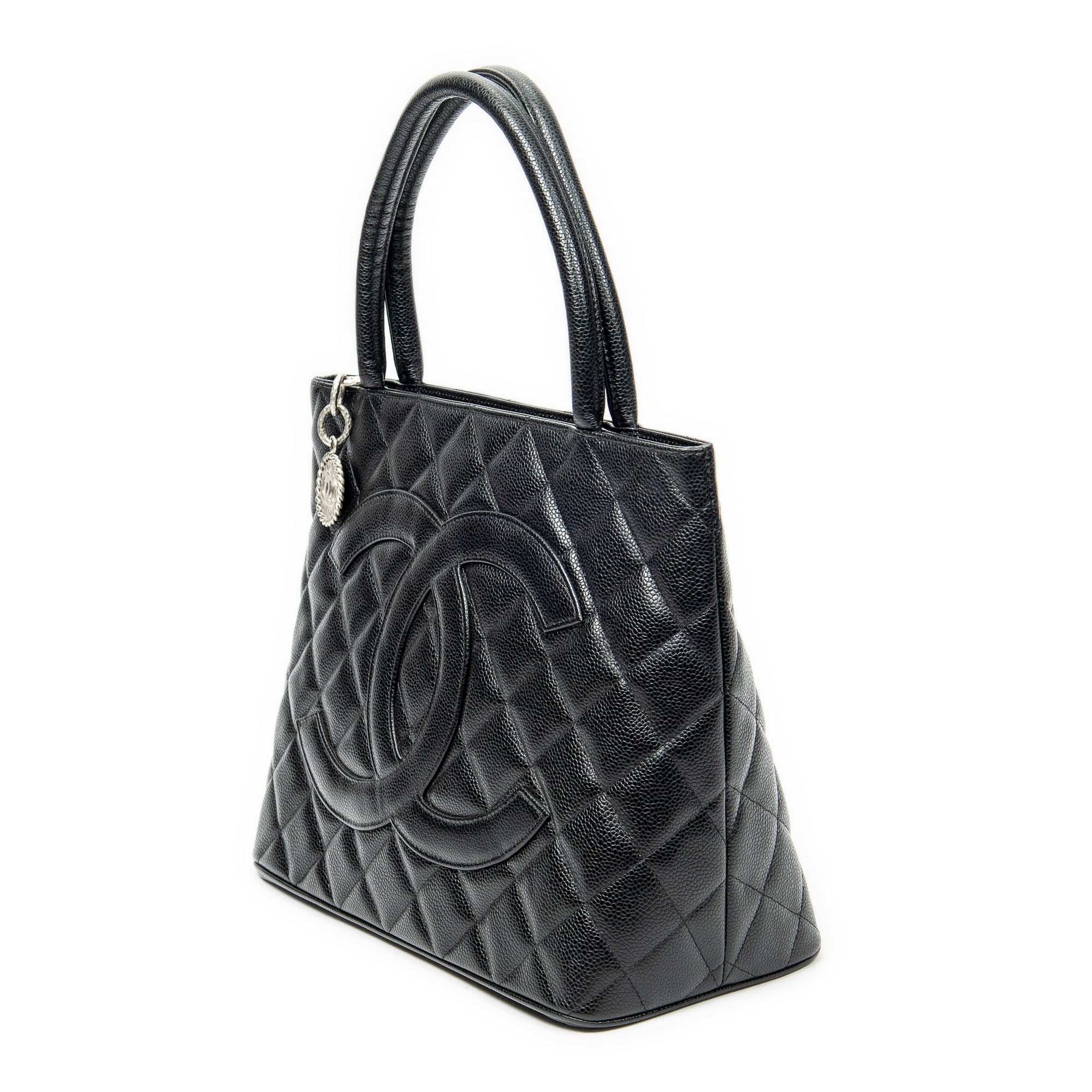 Shoulder Bag Timeless Medallion Tote Black Quilted Caviar Leather