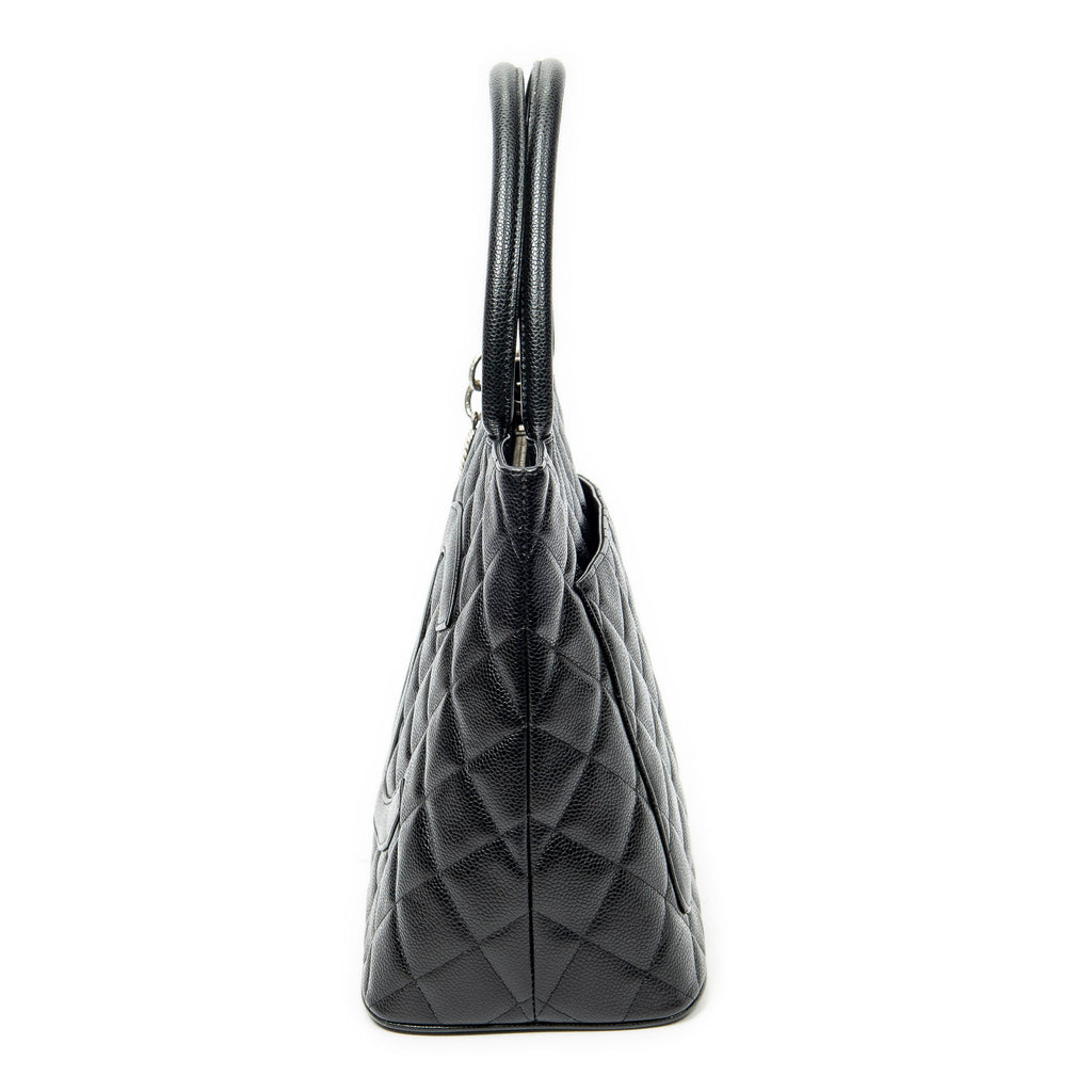 Shoulder Bag Timeless Medallion Tote Black Quilted Caviar Leather