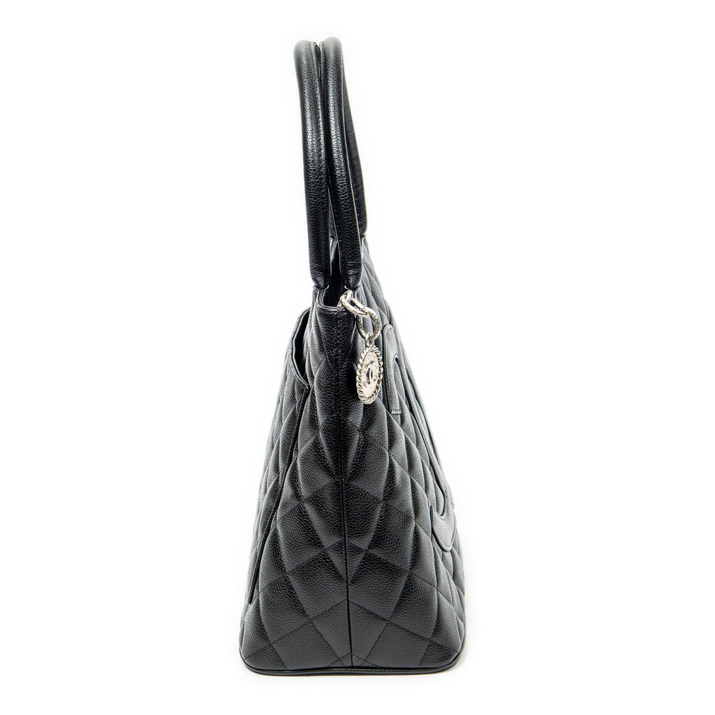 Shoulder Bag Timeless Medallion Tote Black Quilted Caviar Leather