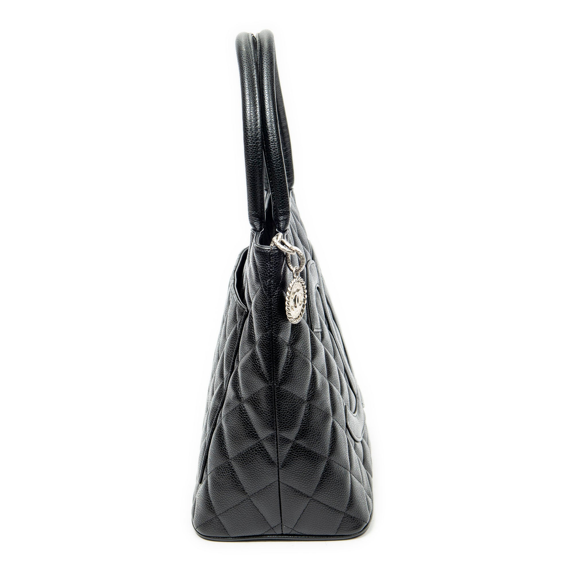 Shoulder Bag Timeless Medallion Tote Black Quilted Caviar Leather
