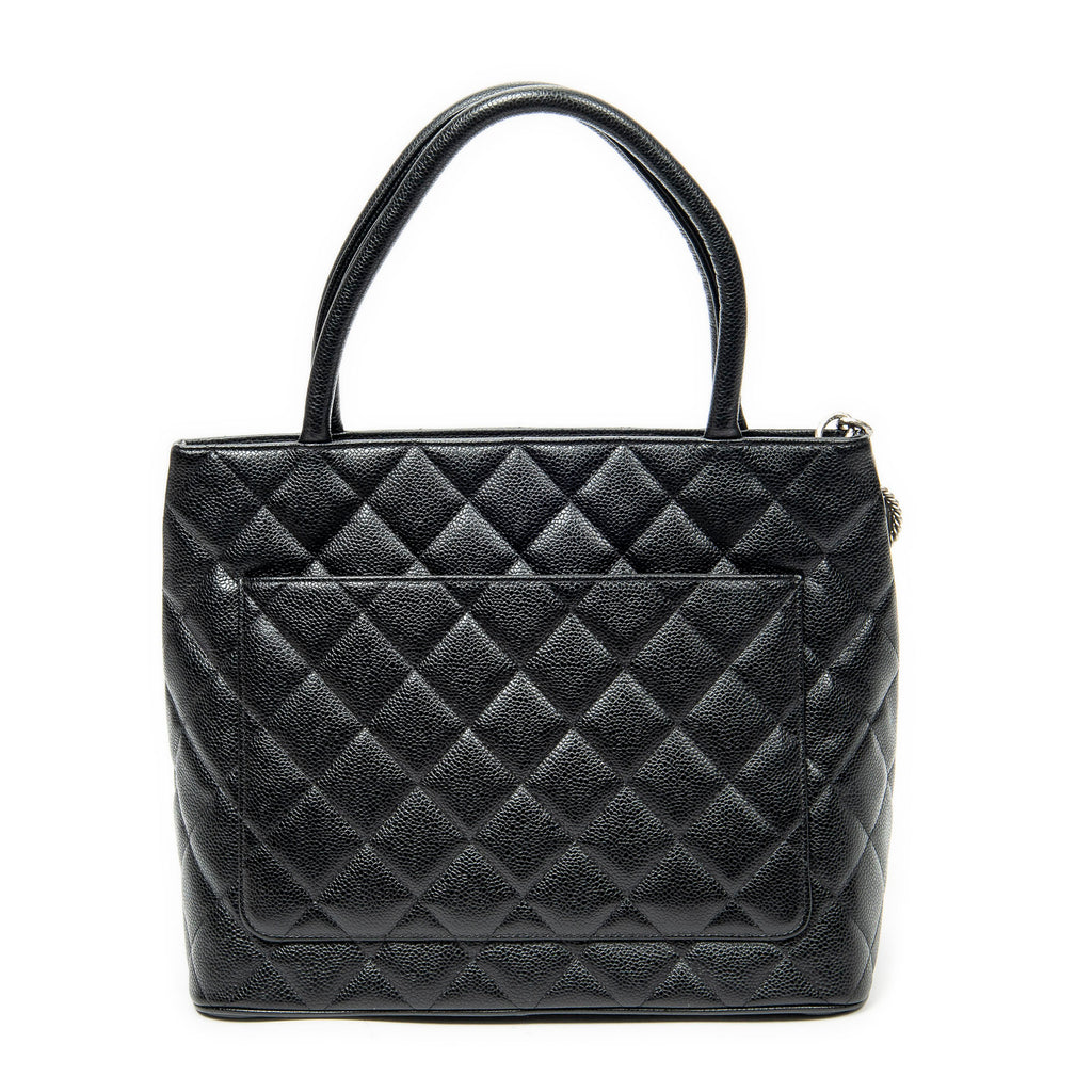 Shoulder Bag Timeless Medallion Tote Black Quilted Caviar Leather