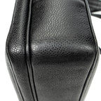Shoulder Bag CC Front Pocket Chain Tote Black Caviar Leather